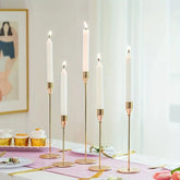 Elegant Gold Candle Holder Set